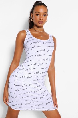 boohoo white bodycon dress