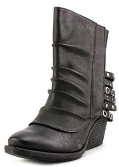 Two Lips Tinker Women Round Toe Synthetic Black Ankle Boot.