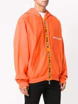 Thumbnail for your product : Heron Preston zip front logo hoodie