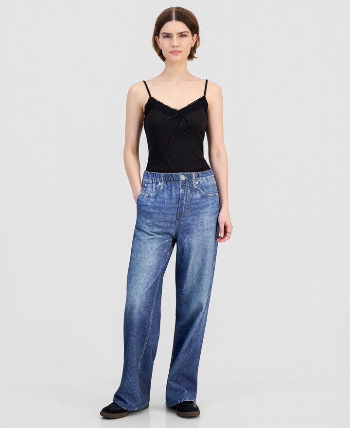 Indigo Rein Juniors' Dream Printed Pull-On Jeans