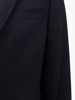 Thumbnail for your product : Officine Generale 375 Single-breasted Pinstriped Wool-flannel Jacket - Navy White
