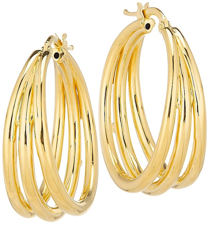 Triple Hoop Earrings | Shop the world's largest collection of fashion 