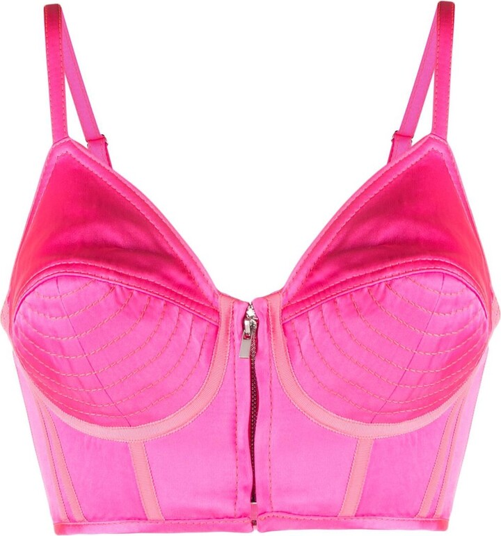 Christopher John Rogers Pink Bustier Top - ShopStyle
