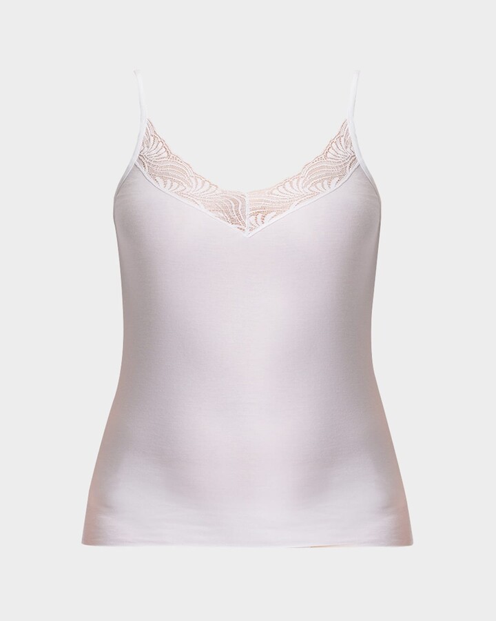 Cotton Delight Lace-Trim Cami