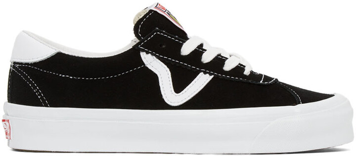 hul Marty Fielding Athletic Black White Vans | Shop the world's largest collection of fashion |  ShopStyle