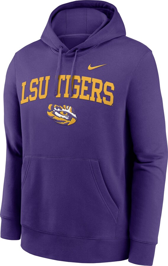 Nike Adult LSU Tigers Club Fleece Court Purple Hoodie, Men's, Small