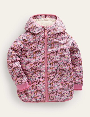 Boden Printed Sherpa Lined Anorak