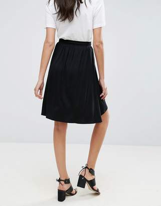 ASOS Jersey Midi Skirt With Drawstring Waist