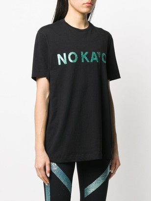 NO KA 'OI glitter logo print T-shirt