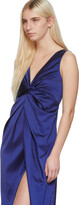 Thumbnail for your product : Marina Moscone Blue V-Neck Twisted Dress