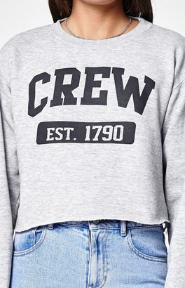 John Galt Cropped Crew Neck Sweatshirt