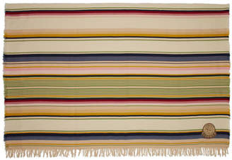 Loewe Beige Stripes Wool Blanket