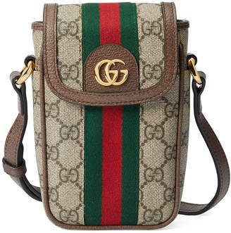 Gucci Ophidia GG Supreme Phone Case Crossbody Bag