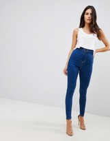 Thumbnail for your product : ASOS DESIGN rivington jeggings in flat blue wash