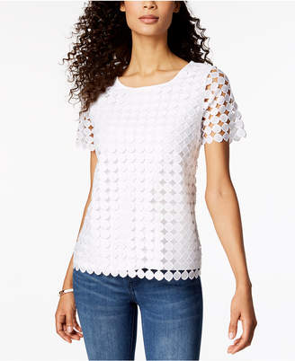 Charter Club Circle-Lace Top, Created for Macy's