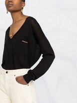 Thumbnail for your product : Brunello Cucinelli V-neck batwing-sleeve jumper