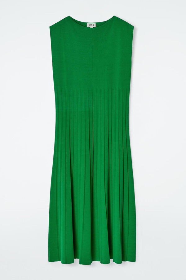 COS Knitted Pleated Maxi Dress