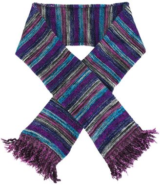 YMC striped frayed scarf