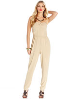 Thumbnail for your product : Monroe Marilyn Juniors Pants, Strapless Sweetheart Jumpsuit