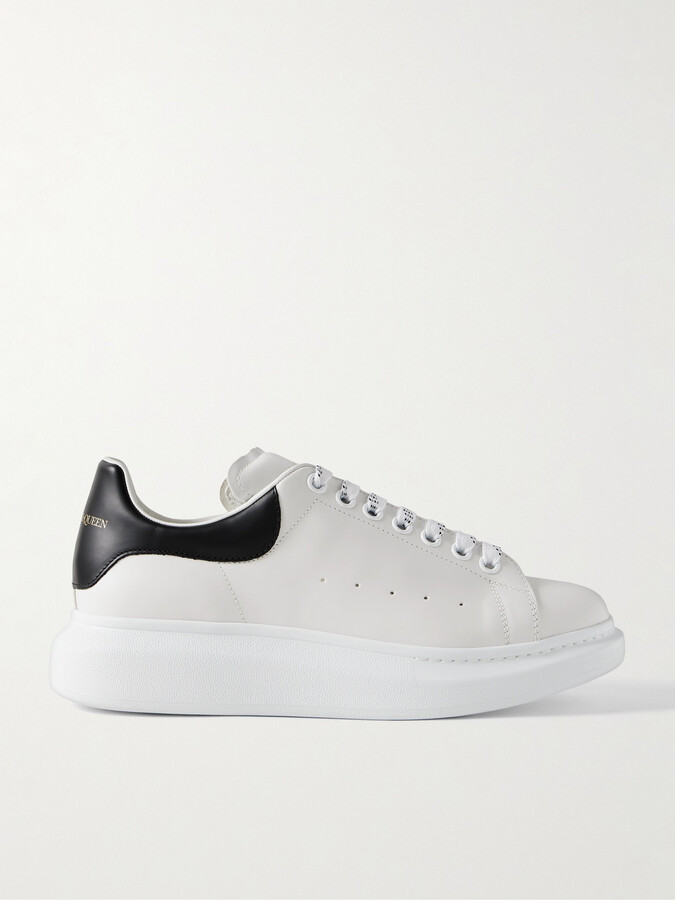Alexander McQueen Exaggerated-Sole Leather Sneakers