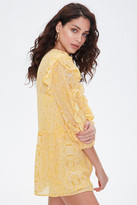 Thumbnail for your product : Forever 21 Paisley Ruffled Mini Dress