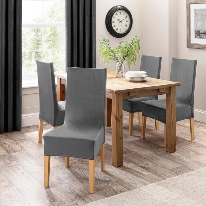 Dunelm Isla Dining Chair Cover Grey ShopStyle Slipcovers