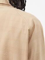 Thumbnail for your product : Lemaire Raglan Checked Wool-seersucker Overcoat