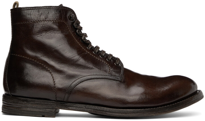 Officine Creative Brown Anatomia 13 Boots - ShopStyle