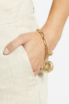 Thumbnail for your product : Aurélie Bidermann Fine Jewelry 18-karat gold multi-stone shell charm bracelet