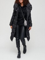 Thumbnail for your product : Very Shawl Collar Shower Resistant Padded Coat - Black