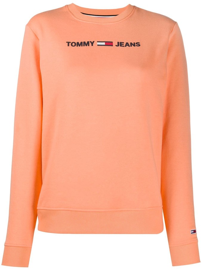 tommy jeans sweatshirt orange