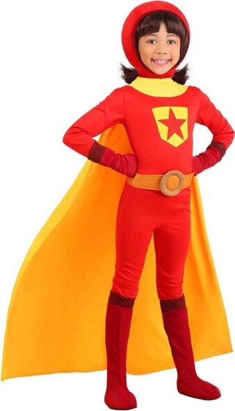 HalloweenCostumes.comXSmallGirlKid'sWordGirlCostume,Red/Yellow/Red