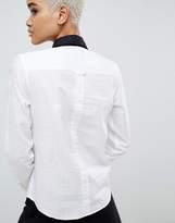 Thumbnail for your product : Fred Perry Tonal Check Detail Shirt With Contrast Collar