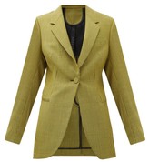 Thumbnail for your product : Petar Petrov Jaffa Houndstooth Wool And Mohair-blend Jacket - Black Yellow