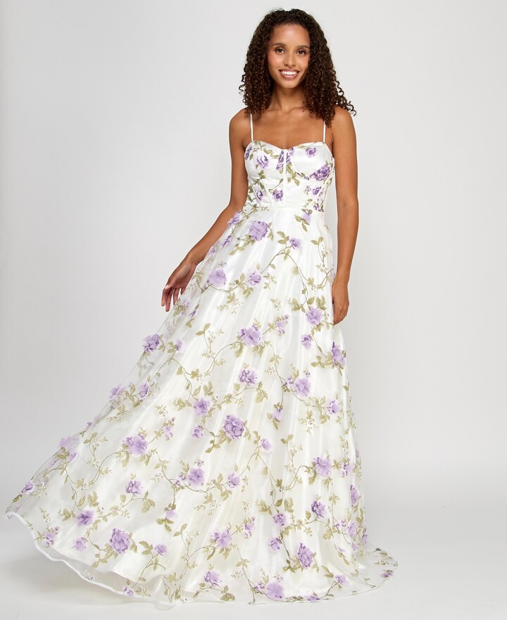Ball Gown Macys Flower Dress Embellished Ballgown Macys Say Yes To