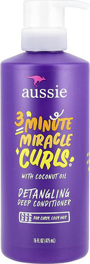 Aussie Aussie, 3 Minute Miracle Curls, Detangling Deep Conditioner, With Coconut, 16 fl oz (475 ml)