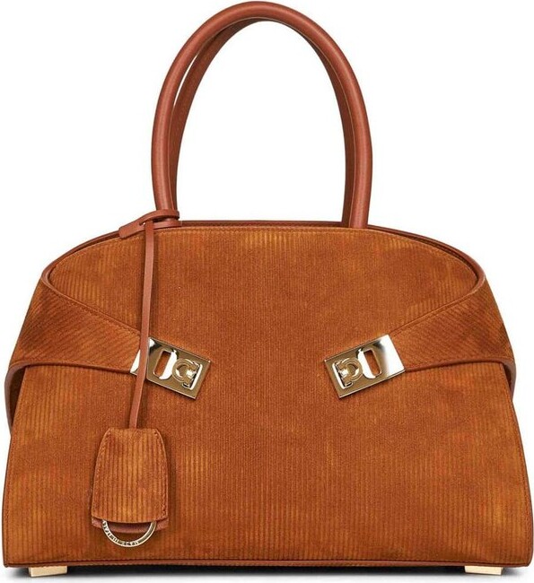 Ferragamo Hug Corduroy Tote Bag