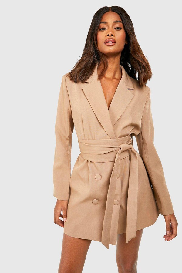 Wrap Dress Tie Waist Blazer Dress Buy Plain Mini Blazer Dress With
