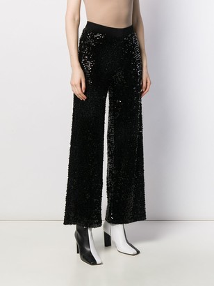 P.A.R.O.S.H. Sequin-Detail Cropped Trousers