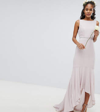 TFNC Tall Maxi Bridesmaid Dress With High Low Hem