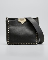 Thumbnail for your product : Valentino Garavani Rockstud Mini Vitello Stampa Leather Hobo Bag