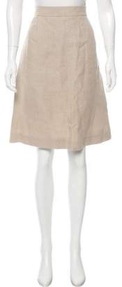 Black Fleece Knee-Length Pencil Skirt