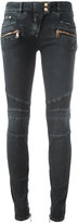 Balmain - jean skinny à détails nervurés - women - coton/Spandex/Elasthanne - 36