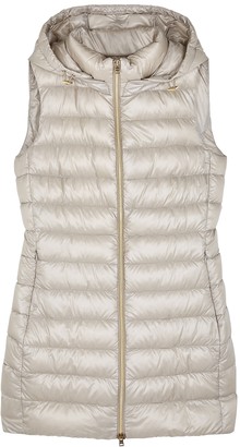 Herno Light Grey Quilted Shell Gilet