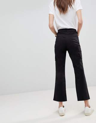 ASOS Design Kick Flare Stretch Trousers With Combat Pockets