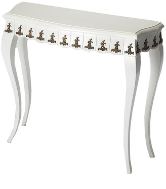 Butler Linor White & Gold Console Table