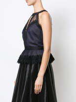 Thumbnail for your product : Marchesa Notte sheer lacy layered blouse