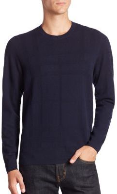 Burberry Lightweight Check Jacquard Wool & Silk Sweater