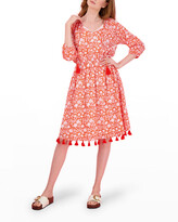 Thumbnail for your product : Mer St Barth Solange Popover Tassel Mini Dress