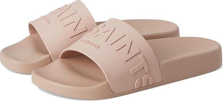 AllSaints Biggy Slider Women's Wedge Shoes Chalk White : 9 M, Rubber